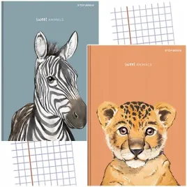 brulion-zeszyt-a5-kratka-96-kartek-z-marginesem-animals-top-2000-2-sztuki