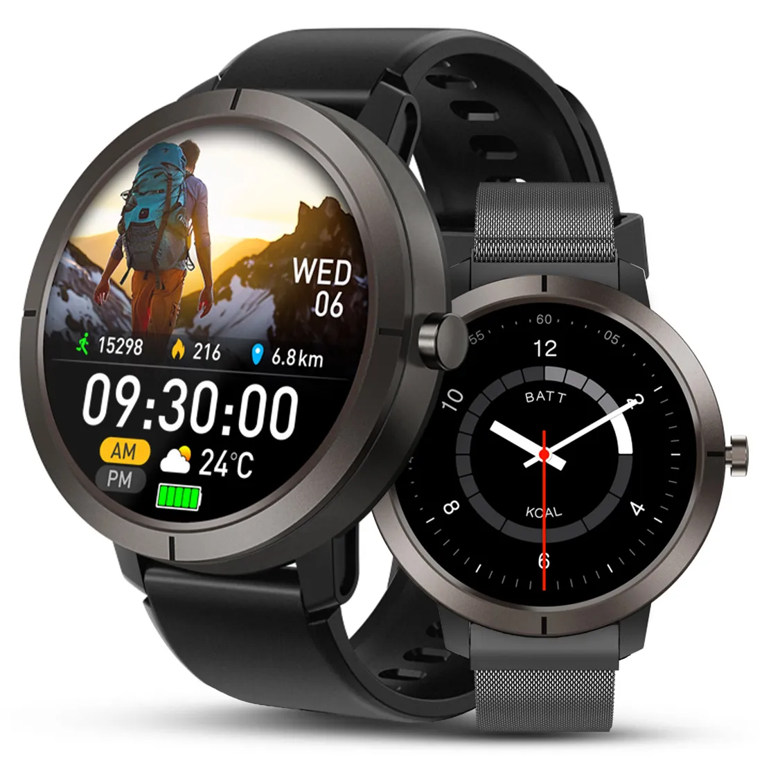 SMARTWATCH ZEGAREK Z GPS MENU PL ROZMOWY SPORT PULS IP68 SMART WATCH ...