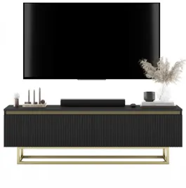nowoczesna-szafka-rtv-glamour-czarny-mat-stelaz-w-zlotym-kolorze-140-cm