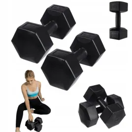 drfit-hantle-ciezarki-do-cwiczen-fitness-szesciokatne-zestaw-2x-6kg-czarne