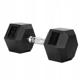 hantel-ogumowany-trexo-hex-17-5-kg-zeliwny-antyposlizgowa-powierzchnia