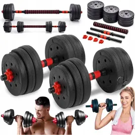 hantle-regulowane-zestaw-bitumiczne-do-cwiczen-2x10kg-20kg-sztanga-gryfy