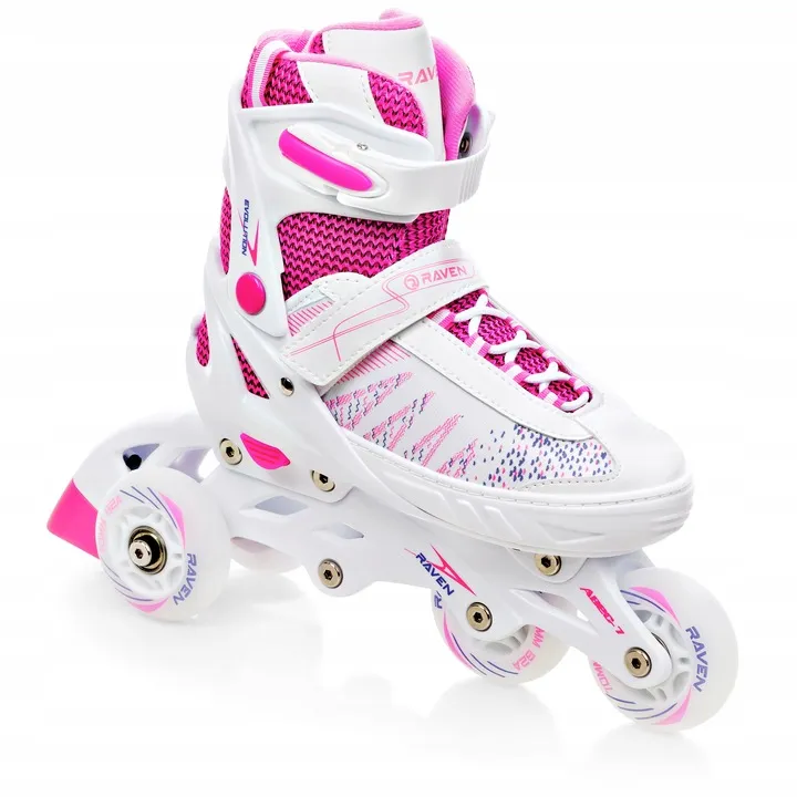 rolki-wrotki-3w1-regulowane-raven-grace-28-32-led-stan-nowy