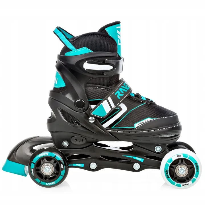 rolki-lyzwy-wrotki-4w1-regulowane-raven-helixi-black-mint-30-33-kolka-led