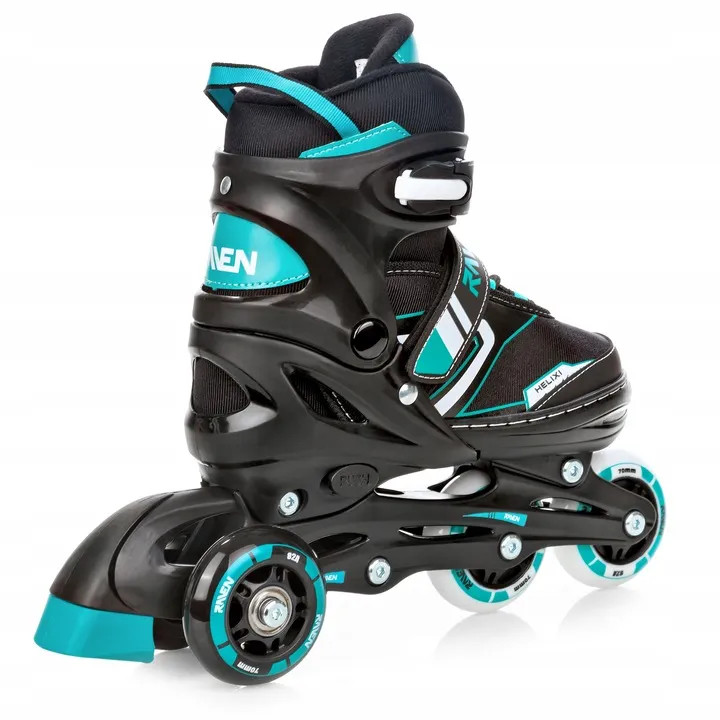 rolki-lyzwy-wrotki-4w1-regulowane-raven-helixi-black-mint-30-33-kolka-led