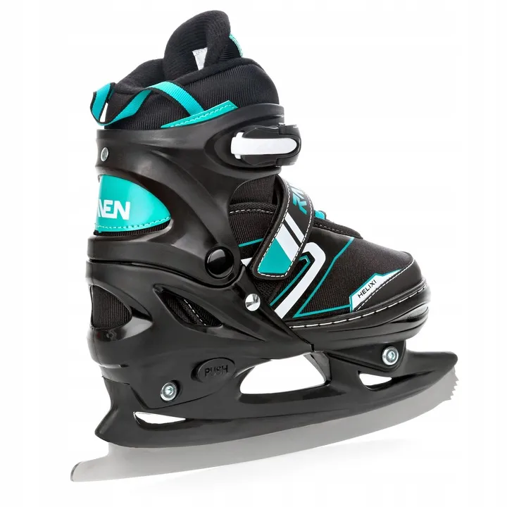 rolki-lyzwy-wrotki-4w1-regulowane-raven-helixi-black-mint-30-33-kolka-led-stan-nowy