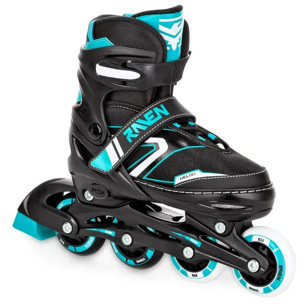rolki-lyzwy-wrotki-4w1-regulowane-raven-helixi-black-mint-30-33-kolka-led-material-kol-pu