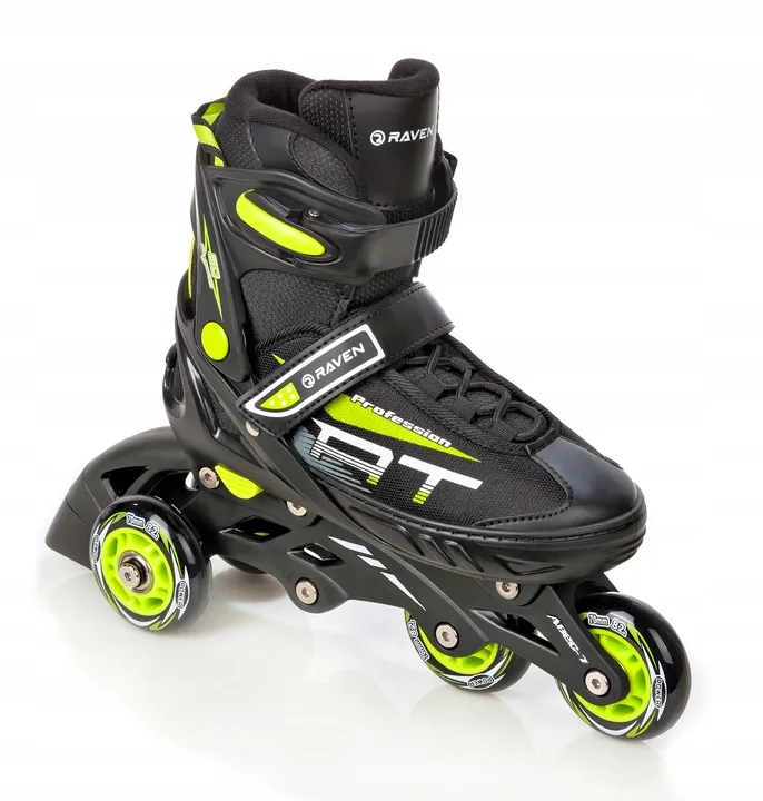 rolki-wrotki-3w1-regulowane-raven-profession-black-lime-31-35