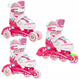 rolki-wrotki-regulowane-3w1-raven-lia-pink-27-30-kolko-led