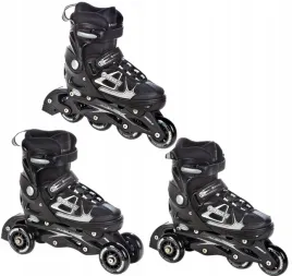 rolko-wrotki-3w1-regulowane-raven-spirit-black-white-37-40