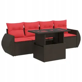 5-cz-zestaw-mebli-z-poduszkami-brazowy-polirattan-i-akacja