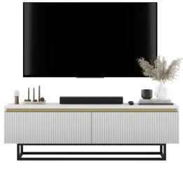 szafka-rtv-glamour-nowoczesna-komoda-bialy-mat-rama-czarna-metalowa-140-cm