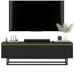 szafka-rtv-glamour-nowoczesna-komoda-czarny-mat-rama-czarna-metalowa-140-cm