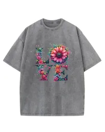 damska-koszulka-oversize-efekt-sprania-milosc-love-kwiaty-grafitowa-l