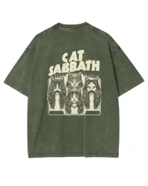 damska-koszulka-oversize-efekt-sprania-cat-sabbath-parodia-khaki-s