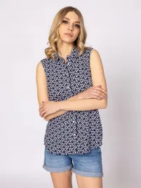 heavy-tools-damska-bluzka-bez-rekawow-ruannas25-triangle-granatowa-s