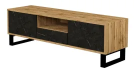 szafka-rtv-woodstone-160-stojaca-dab-artisan-czarny-kamien