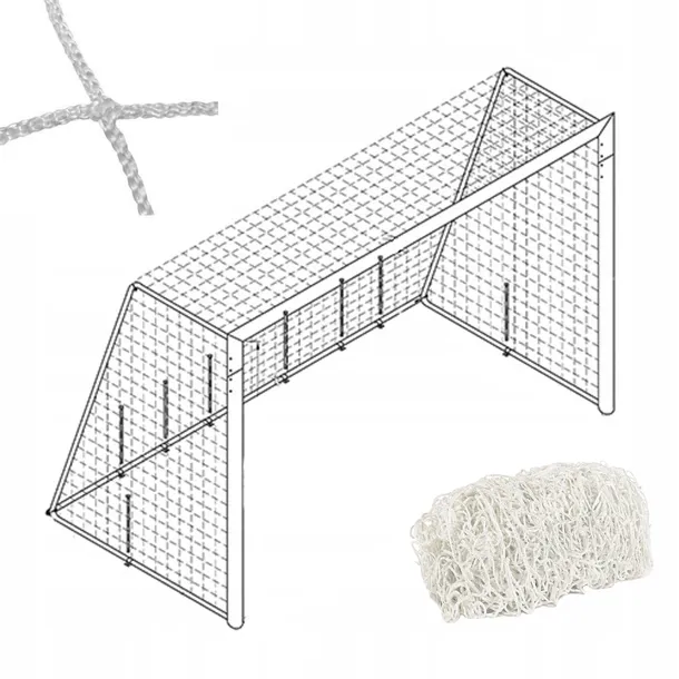 Siatka na bramkę piłkarską 3x2 m | grubość 4 mm | kolor biały