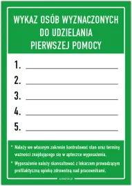 tabliczka-bhp-wykaz-osob-wyznaczonych-do-udzielania-pierwszej-pomocy