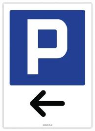 parking-strzalka-w-lewo-tabliczka-pcw