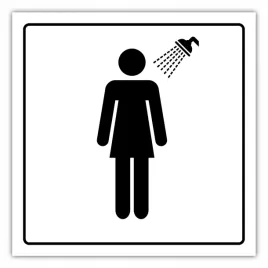 prysznic-damski-100x100mm-pictogram-naklejka