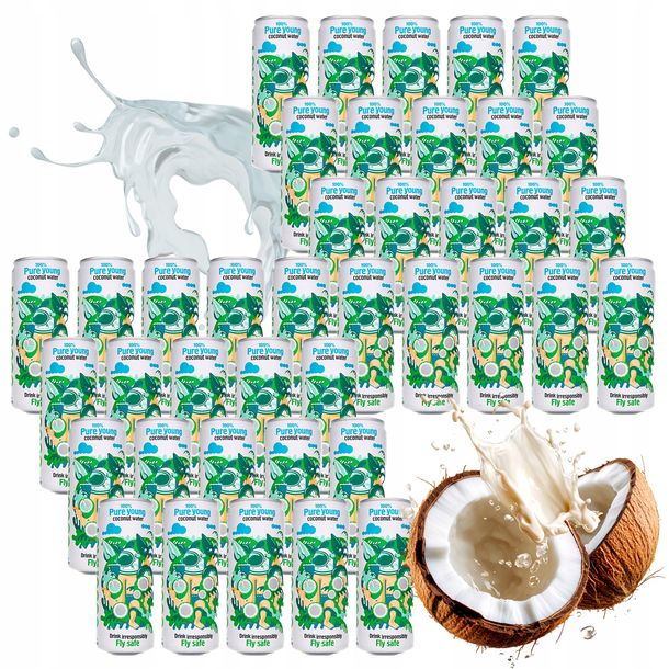 ﻿40x COCONAUT WODA KOKOSOWA 320ML NATURALNY IZOTONIK Z MŁODEGO KOKOSA NAPÓJ