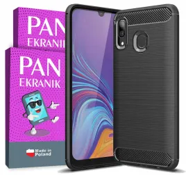 etui-na-telefon-samsung-galaxy-a20e-carbon-wzmocnione-pancerne-szklo