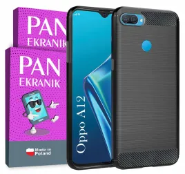 etui-na-telefon-oppo-a12-carbon-wzmocnione-pancerne-szklo