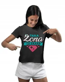 koszulka-damska-czarna-nadruk-prezent-taka-zona-to-skarb-s
