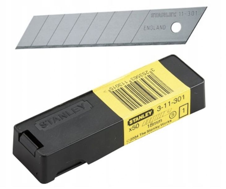 ﻿Ostrza wymienne łamane 18mm STANLEY 50sztuk 3-11-301-Zdjęcie-0
