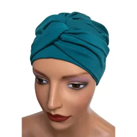 morski-turban-damski-sara-gotowy-do-zalozenia-czapka-marszczona-bez-wzoru