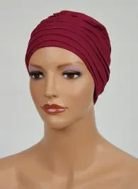 bordowy-turban-damski-na-glowe-z-bambusa-czapka-nadia-151-wiosenno-jesienna