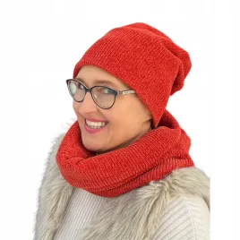 komplet-damski-ceglasty-komin-czapka-beanie-chusta-zimowy-jesienny-cieply