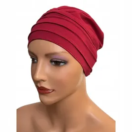 turban-sandy-wisnia-czapka-marszczona-bez-wzoru-takze-po-chemioterapii