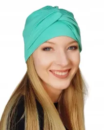 pistacjowy-turban-damski-sara-389-czapka-wiosenna-takze-po-chemioterapii