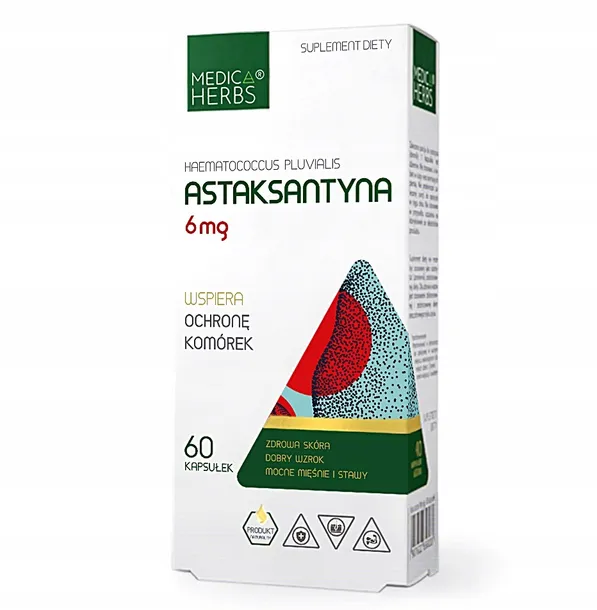Medica Herbs Astaksantyna - Moc Antyoksydantów, 60 kapsułek