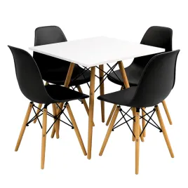 zestaw-stol-dsw-80x80-bialy-4-czarne-krzesla-milano