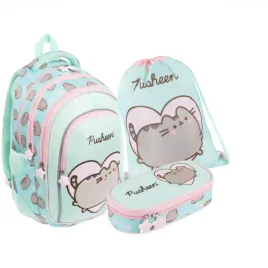 zestaw-plecak-piornik-worek-st-majewski-pusheen-mint-mietowy-pastel-kotek