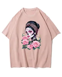 koszulka-oversize-meksykanska-kobieta-kwiaty-rozowy-xl