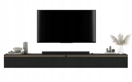 wiszaca-szafka-rtv-glamour-komoda-rtv-czarny-mat-ryflowane-fronty-280-cm