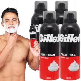 4x-pianka-do-golenia-gillette-shave-nawilzajaca-do-skory-wrazliwej-200ml