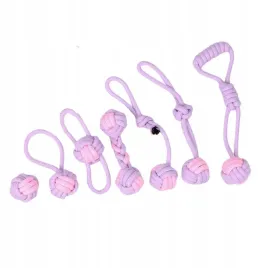 zestaw-gryzakow-dla-psa-7-elementow-sznur-wezly-rozowo-fioletowy