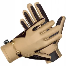 rekawiczki-jezdzieckie-equestrian-queen-trangan-zlote-brazowe-l