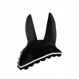 nauszniki-dla-konia-hkm-earbonnet-czarne-ze-srebrna-lamowka-pony