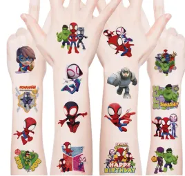tatuaze-zmywalne-spidey-hulk10szt-dzieci-wodne-prezent-bal-festyn-piknik