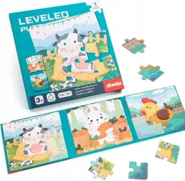 ukladanka-magnetyczna-puzzle-poziom-1-krowa-kura-zajac-zwierzeta