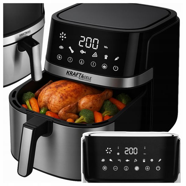 Frytkownica Beztłuszczowa 8L AIR FRYER Frytownica DUŻA 1850W XL AIRFRYER