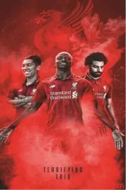 plakat-liverpool-fc-godlo-herb-mohamed-salah-90x60