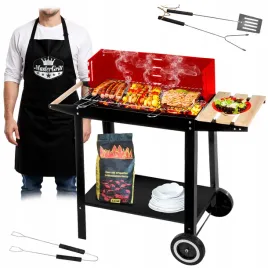 grill-weglowy-ogrodowy-na-kolach-z-polkami-fartuch-do-grilowania
