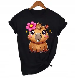 koszulka-kobieta-dzieciecy-nadruk-okazja-prezent-capibara-l-przod-w752